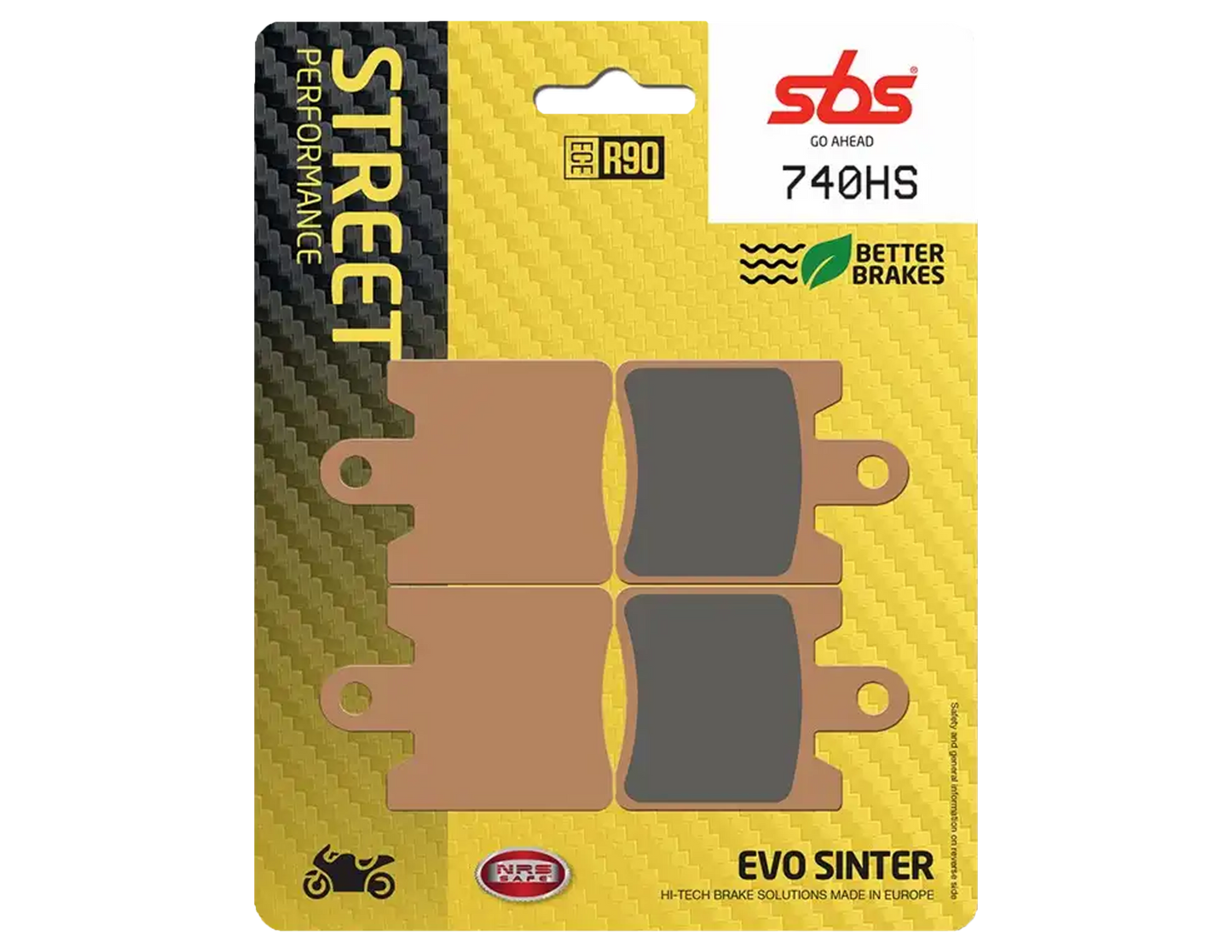 Mejora el frenado de tu moto con las pastillas SBS 740HS. Compuesto sinterizado de alto rendimiento para calle y carretera. ¡Envío a todo México!